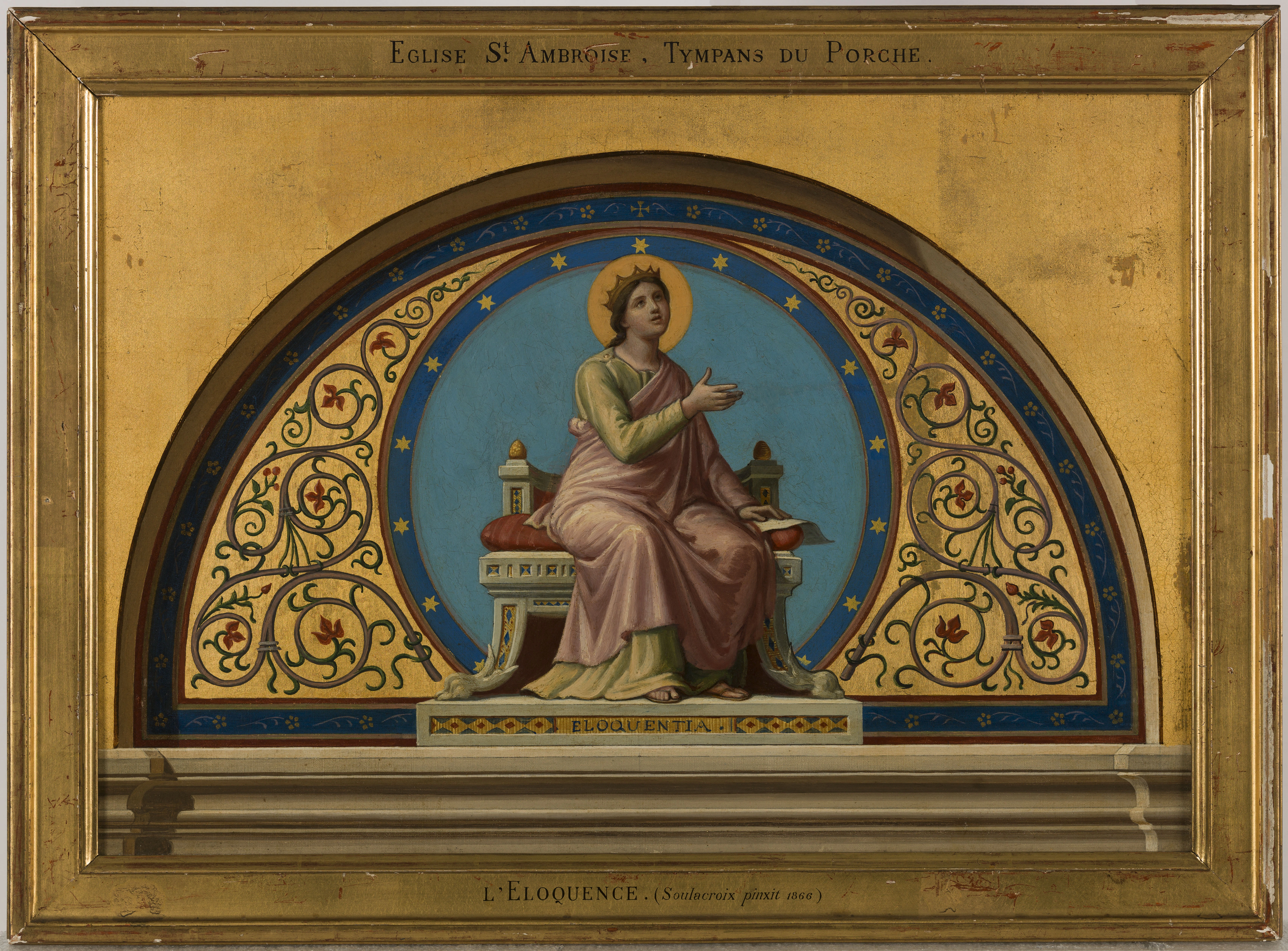 1825 Charles Soulacroix Esquisse pour l'église San Ambroise L'éloquence