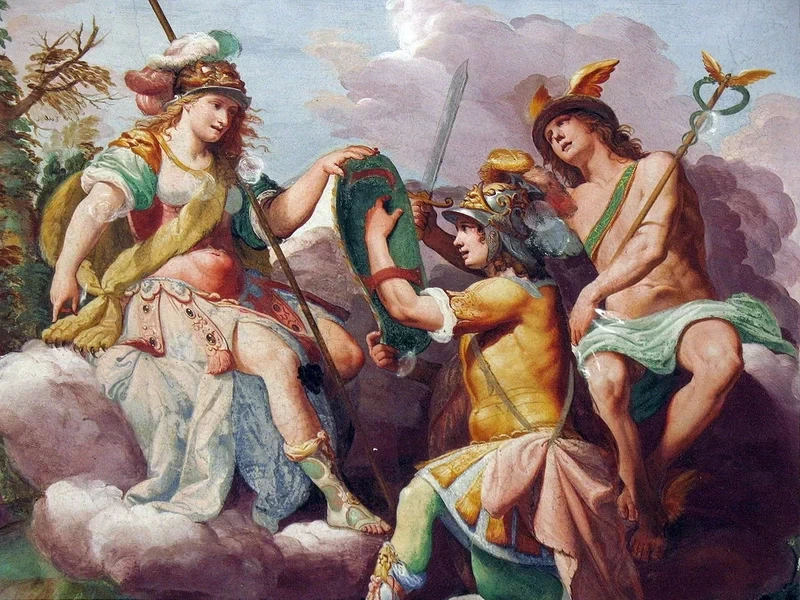 1584 Giovanni Andrea Ansaldo Perseo riceve i doni dagli dei Villa Spinola di San Pietro