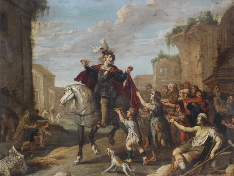 1616 Hans Jordaens San Martino divide il suo mantello