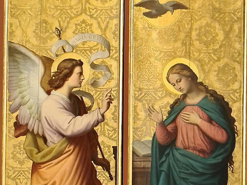 1813 Claudius von Schraudolph il Vecchio San Giovanni Battista (Oberstdorf), altare laterale destro Annunciazione a Maria