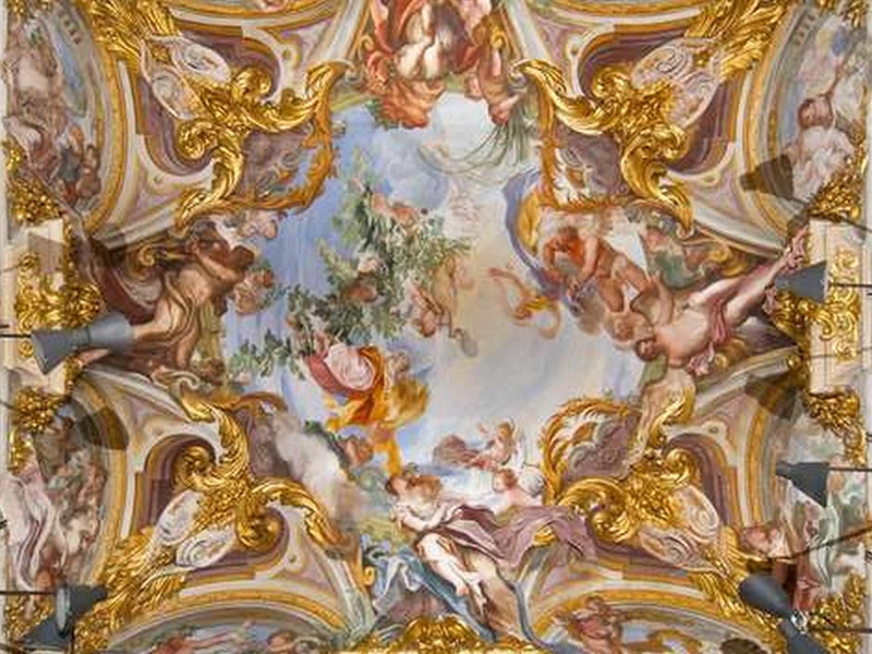 1654 Antonio Maria Haffner Soffitto con l'allegoria della Primavera, Venere sedurre Marte, la Sala della Primavera