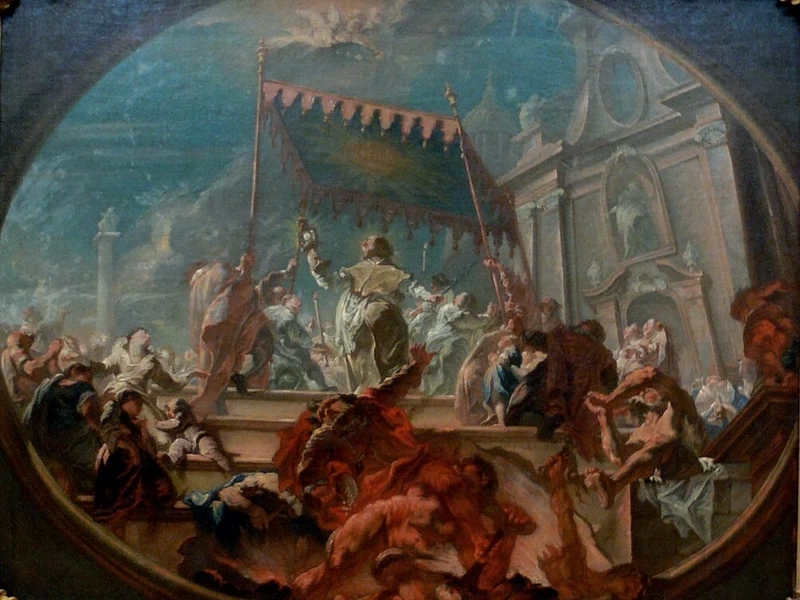 1706 Giuseppe Appiani Trionfo di San Norberto su Tanchelm