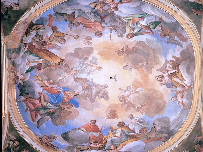 1698 Carlo Bartolomeo Borsetti Gloria di San Gaudenzio Colleggiata di san Gaudenzio, Varallo