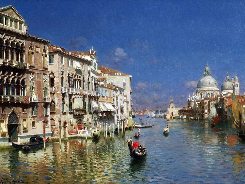 1859 Rubens Santoro Il Canal Grande a Venezia