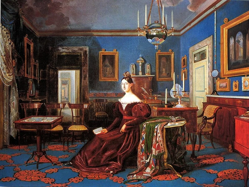 1798 Carlo de Falco Maria Cristina di Savoia (1812 1836), Regina delle Due Sicilie, nei suoi appartamenti nel Palazzo Reale di Napoli Palazzo Reale, Napoli