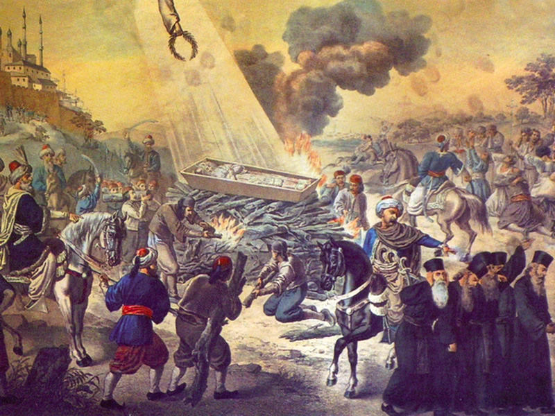 1832 Adam Stefanović Rogo delle reliquie di San Sava