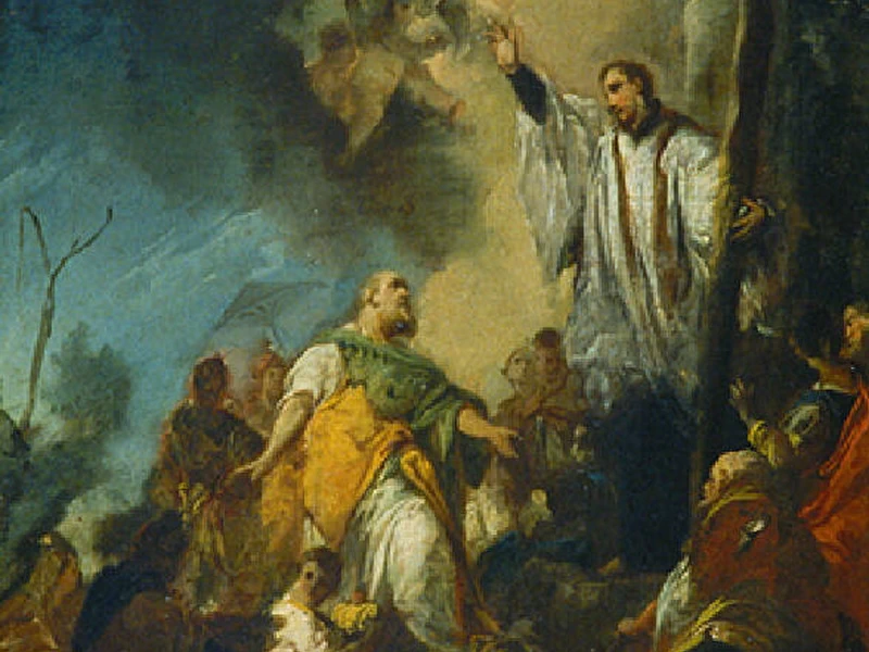1690 Giovanni Battista Mariotti Predicazione di San Francesco Saverio Pinacoteca Tosio Martinengo, Brescia