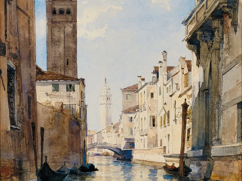 1815 Johann Gottfried Steffan Venezia, Rio San Barnaba