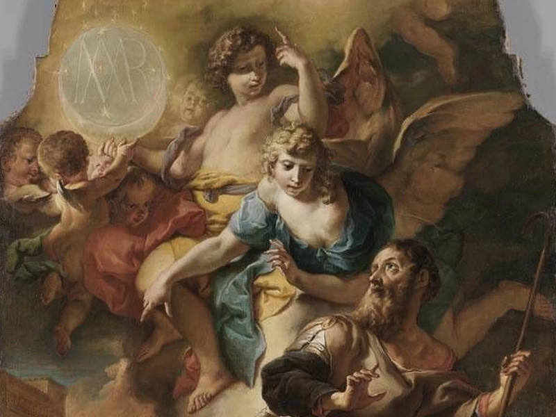 1709 Johann Evangelist Holzer Annunciazione a San Gioacchino Bavarian State Painting Collections