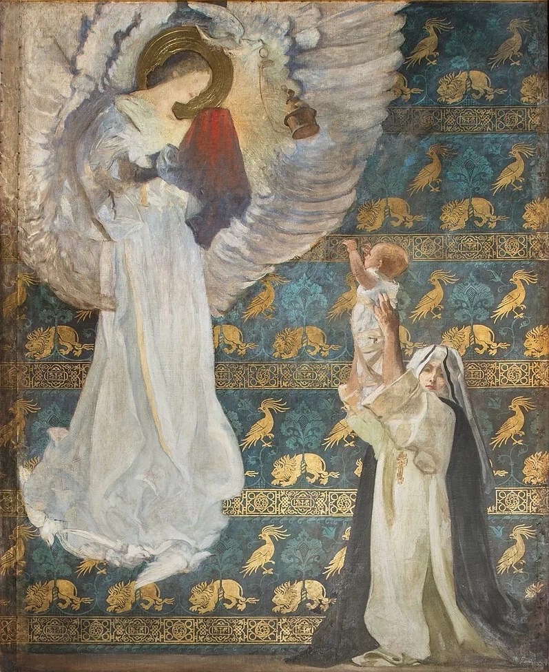 Edwin Austin Abbey 50 La ricerca e il raggiungimento del Santo Graal La visione