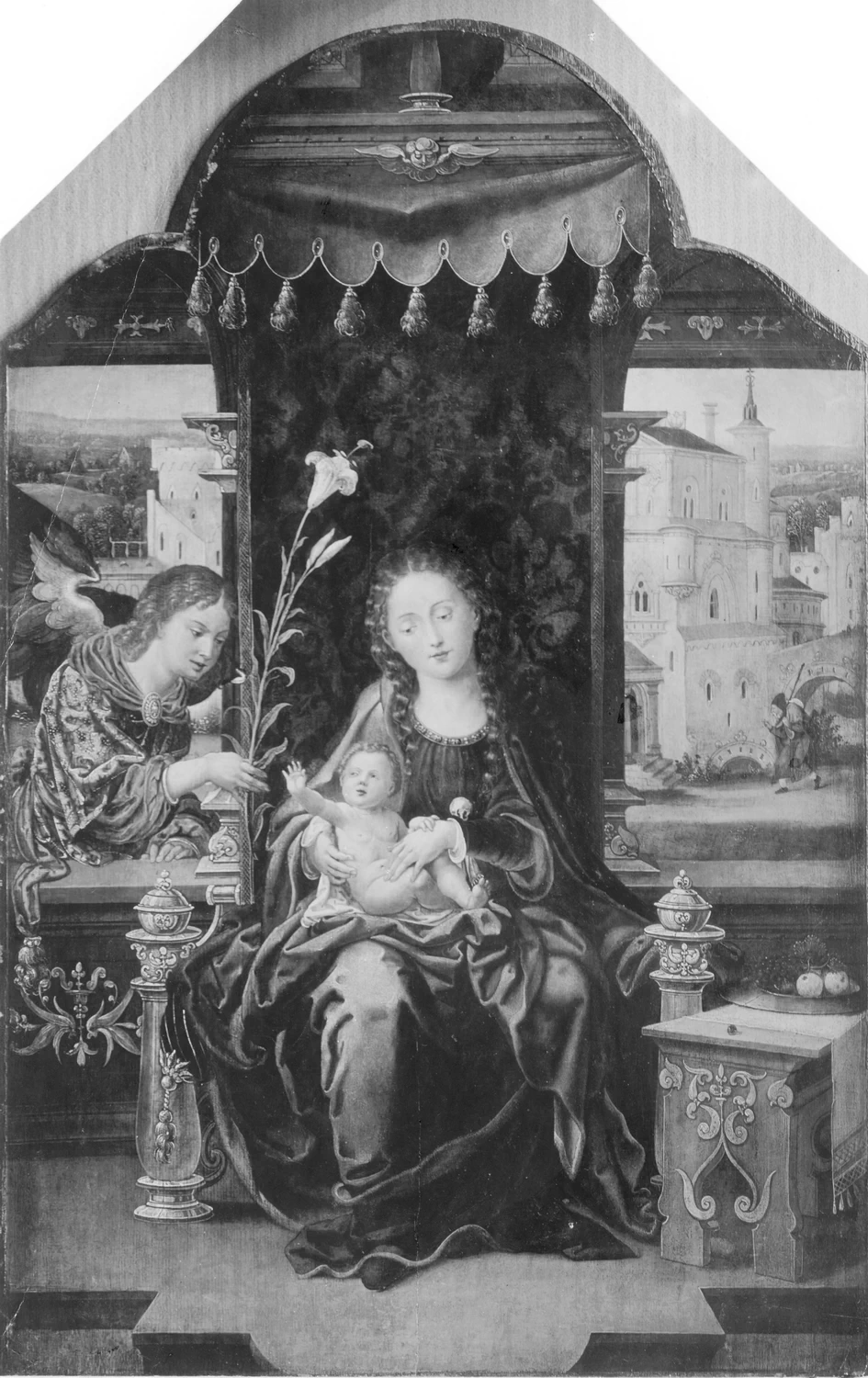 Pieter Coecke van Aelst 114 Maria con bambino e angelo Collezione Anton Mensing, Amsterdam