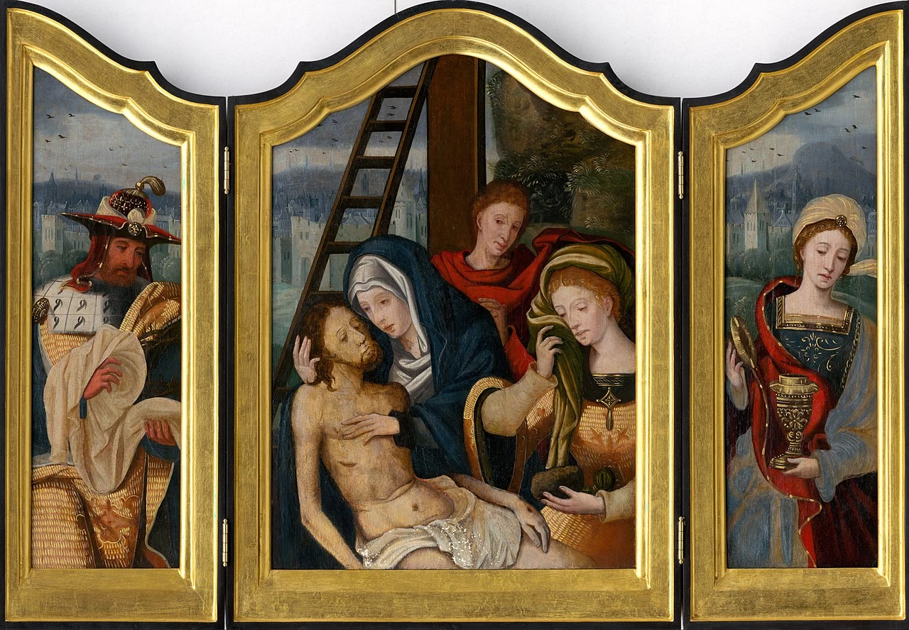 Pieter Coecke van Aelst 116 Maria Maddalena e Giuseppe d'Arimatea Slovak National Gallery, Bratislava