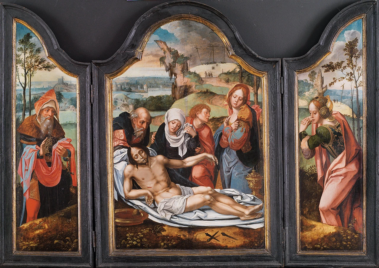 Pieter Coecke van Aelst 48 Compianto sul corpo di Cristo Bilbao Fine Arts Museum