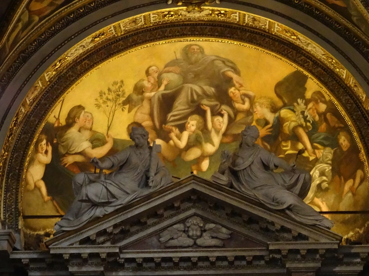 Francesco Albani 141 Dio Padre incarica san Gabriele Arcangelo dell'annuncio a Maria Vergine Chiesa di Santa Maria della Pace, Roma