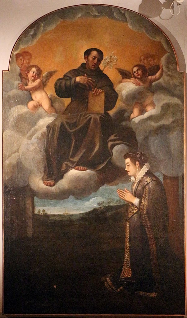 Francesco Albani 157 S. Antonio da Padova appare a Teodora Passeri Grizi Pinacoteca Civica, Palazzo Pianetti, Jesi, Ancona