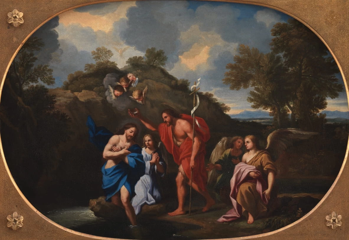 Francesco Albani 200 Il battesimo di Cristo Statens Museum for Kunst attribuito
