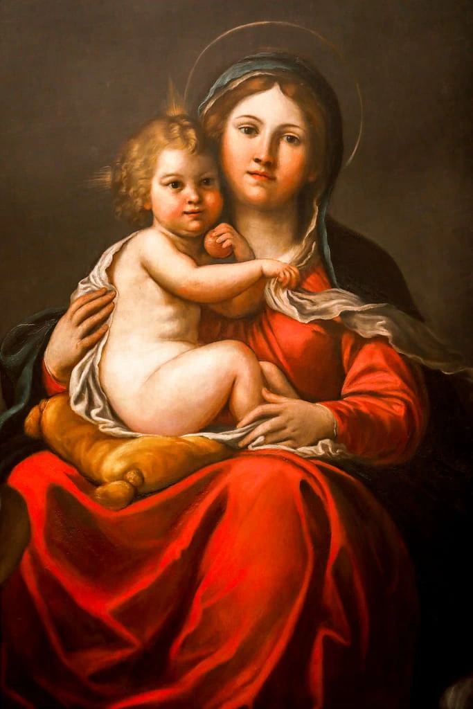 Francesco Albani 209 Madonna col Bambino e angeli Musei Capitolini, Roma dettaglio