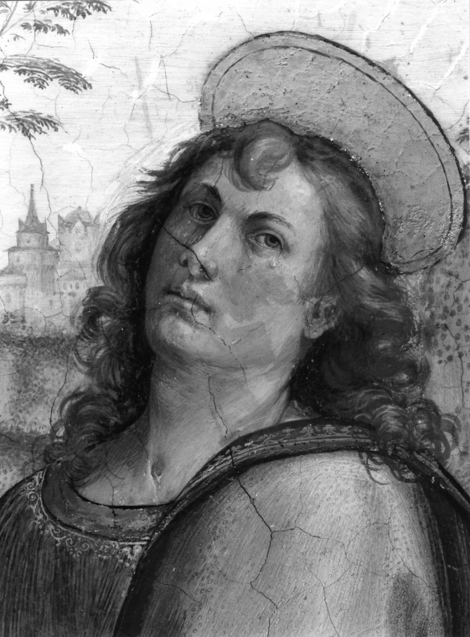 Mariotto Albertinelli 18 crocifissione di Cristo con la Madonna, Santa Maria Maddalena e San Giovan ni Evangelista Firenze dettaglio