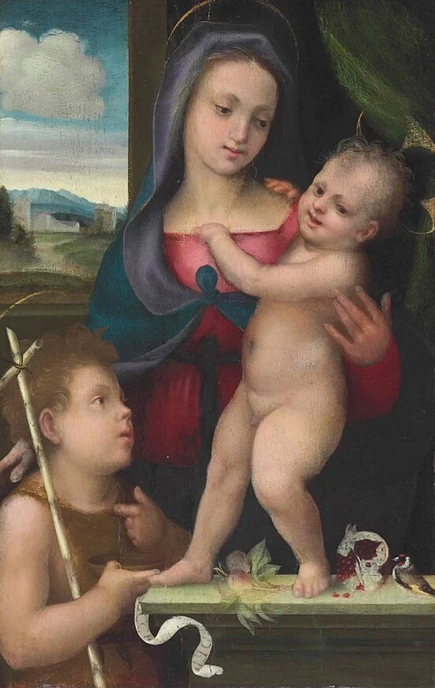 Mariotto Albertinelli 27 La Madonna col Bambino e San Giovannino Battista 1