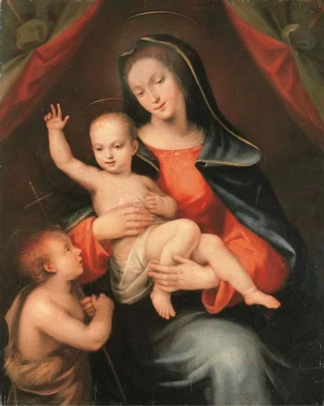 Mariotto Albertinelli 28 La Madonna col Bambino e San Giovannino Battista 2