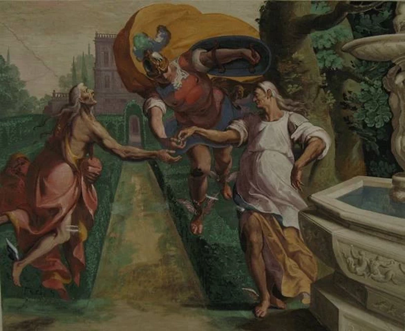 Giovanni Andrea Ansaldo 37 Perseo e le Forcidi Villa Spinola di San Pietro