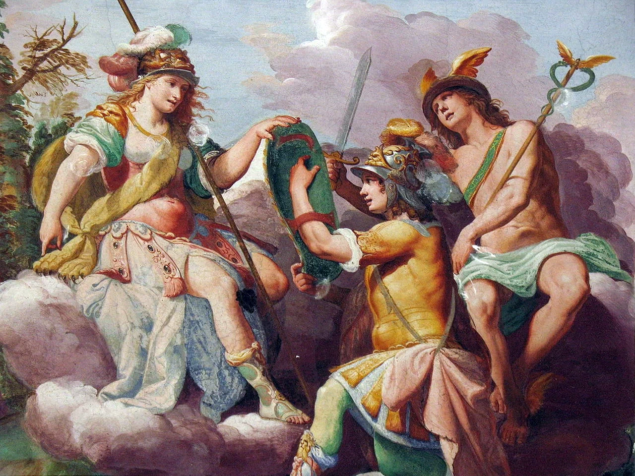 Giovanni Andrea Ansaldo 38 Perseo riceve i doni dagli dei Villa Spinola di San Pietro