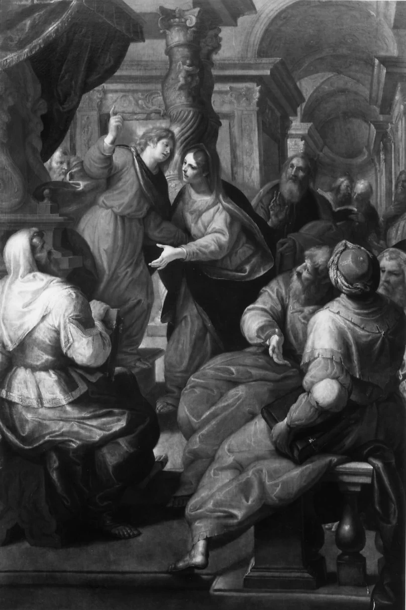Giovanni Andrea Ansaldo 40 Predica di Gesù ai dottori nel tempio Genova