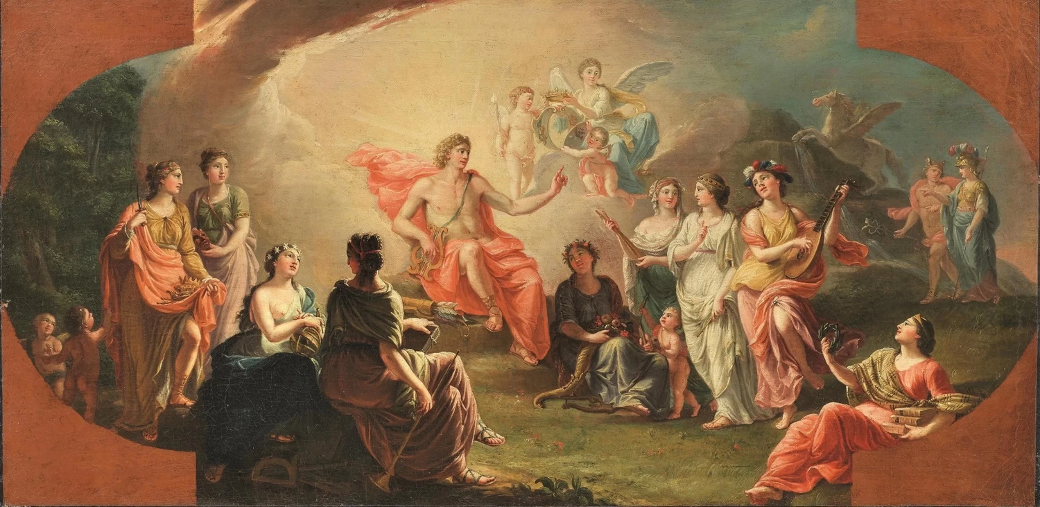 APOLLO E LE MUSE-attribuito