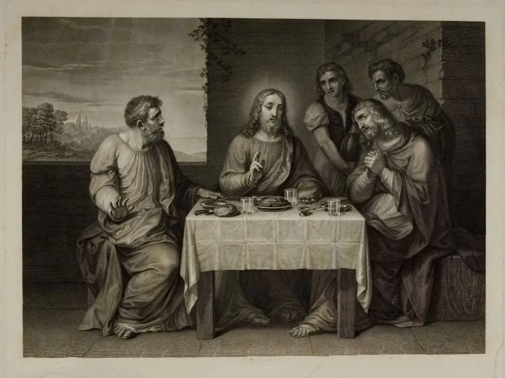 Cena in Emmaus-incisione di Jacob Bernardi