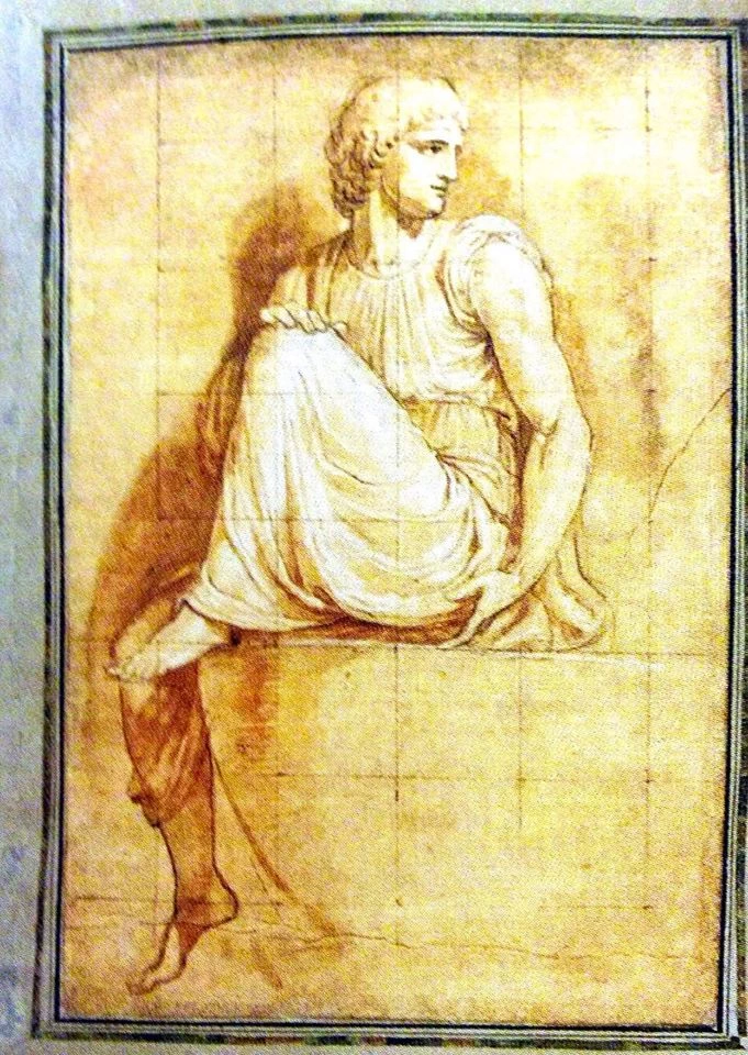Figura assisa drappeggiata all