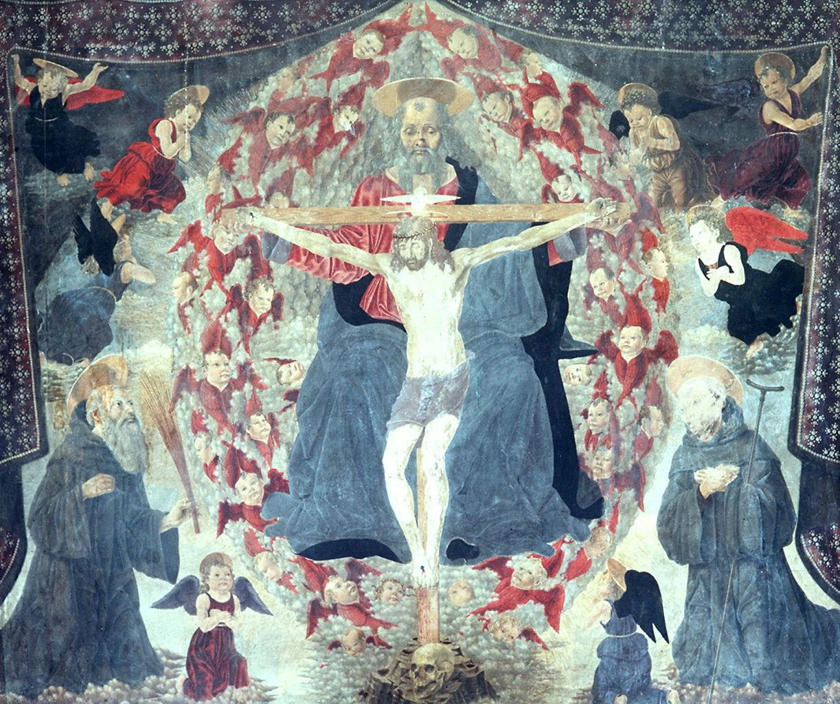 Alessio Baldovinetti 82 Trinità con San Benedetto e San Giovanni Gualberto Gallerie dell'Accademia, Firenze