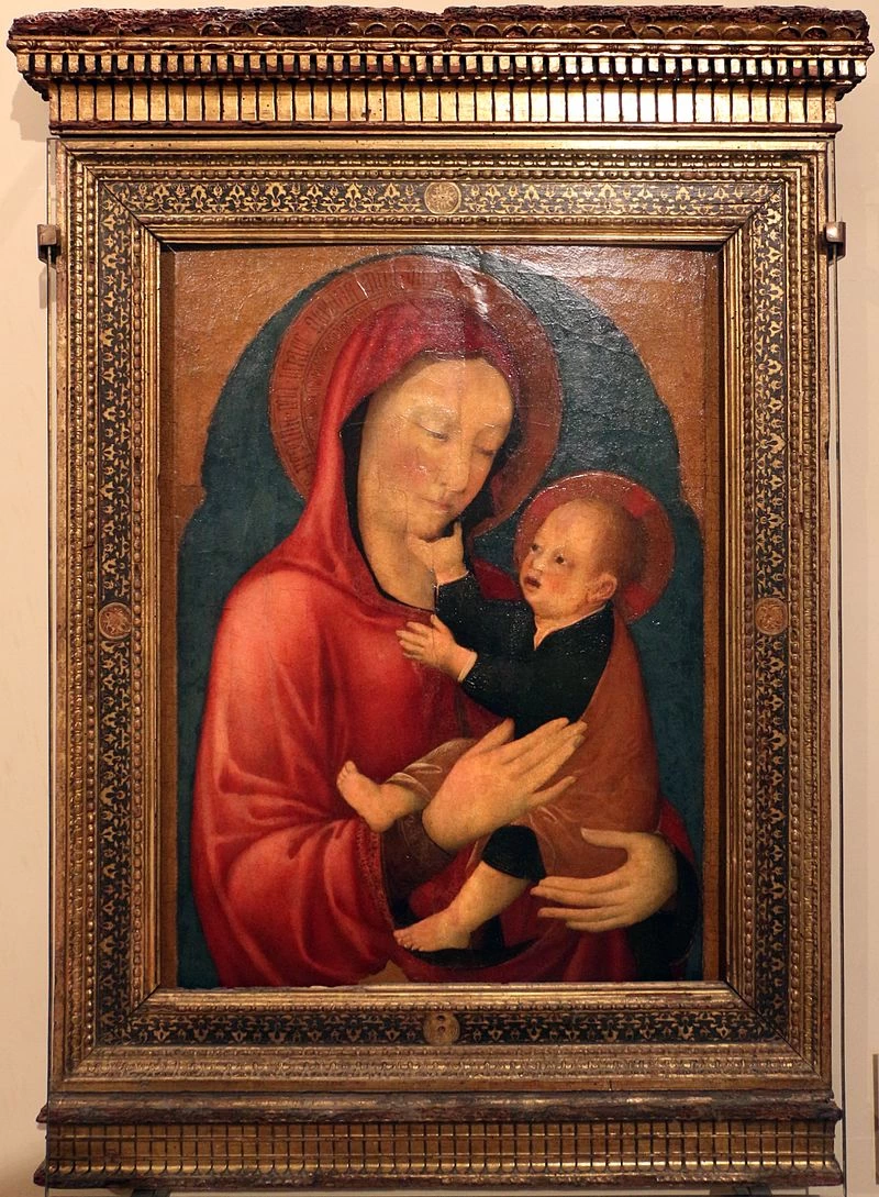 Madonna col bambino benedicente e cherubini, dalla parrocchiale di legnaro (padova)