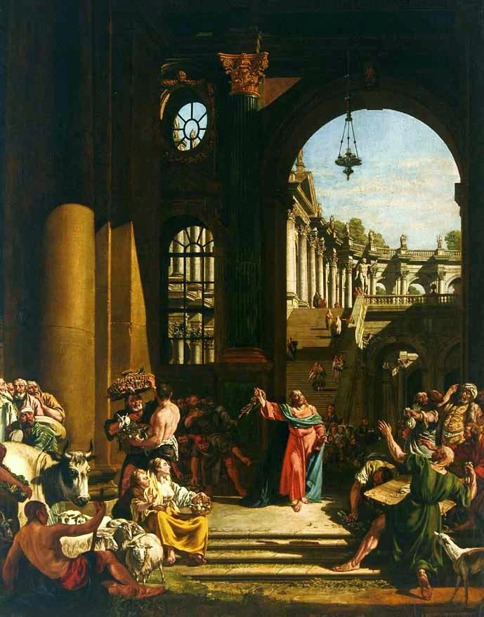 Bernardo Bellotto 41 Gesù purifica il tempio Muzeum Narodowe, Varsavia