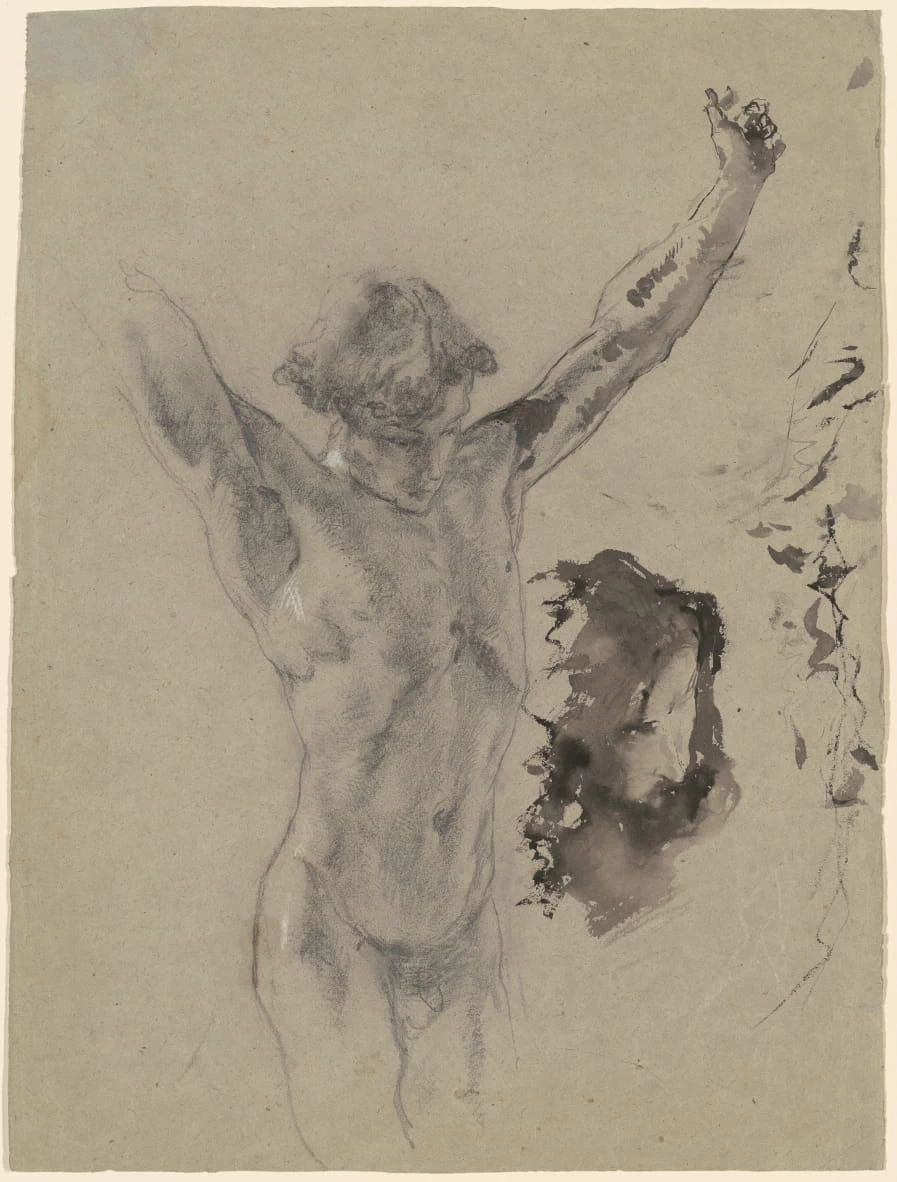 Mosè Bianchi 591 Studio della figura e testa di Cristo Joseph F. McCrindle Endowment Fund, National Gallery of Art