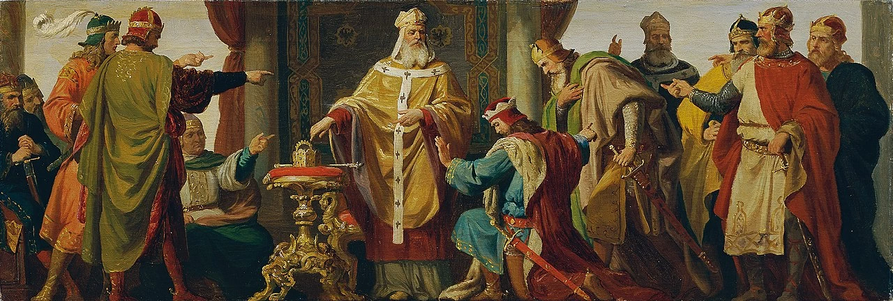 Karl von Blaas 49 Leopoldo il Santo rifiuta la corona imperiale Österreichische Galerie Belvedere, Vienna