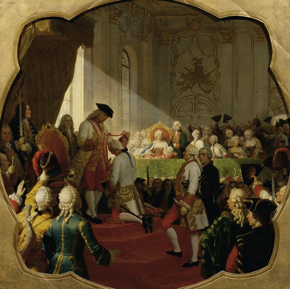 Karl von Blaas 59 Prima promozione all'Ordine militare di Maria Teresa nel 1758 Österreichische Galerie Belvedere, Vienna
