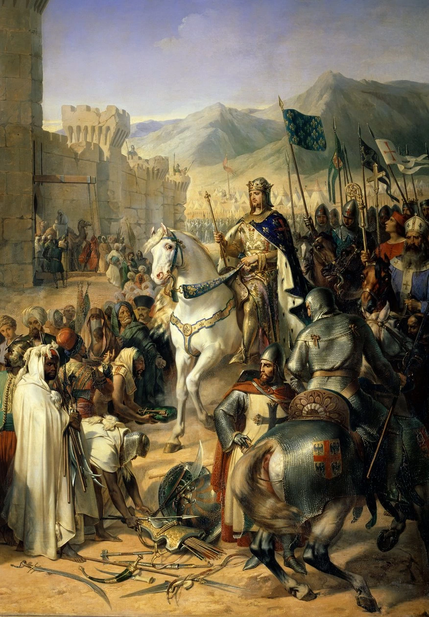 Merry Joseph Blondel 52 Assedio di San Giovanni d'Acri. La città di Ptolemais consegnata a Filippo Augusto e Riccardo Cuor di Leone dettaglio