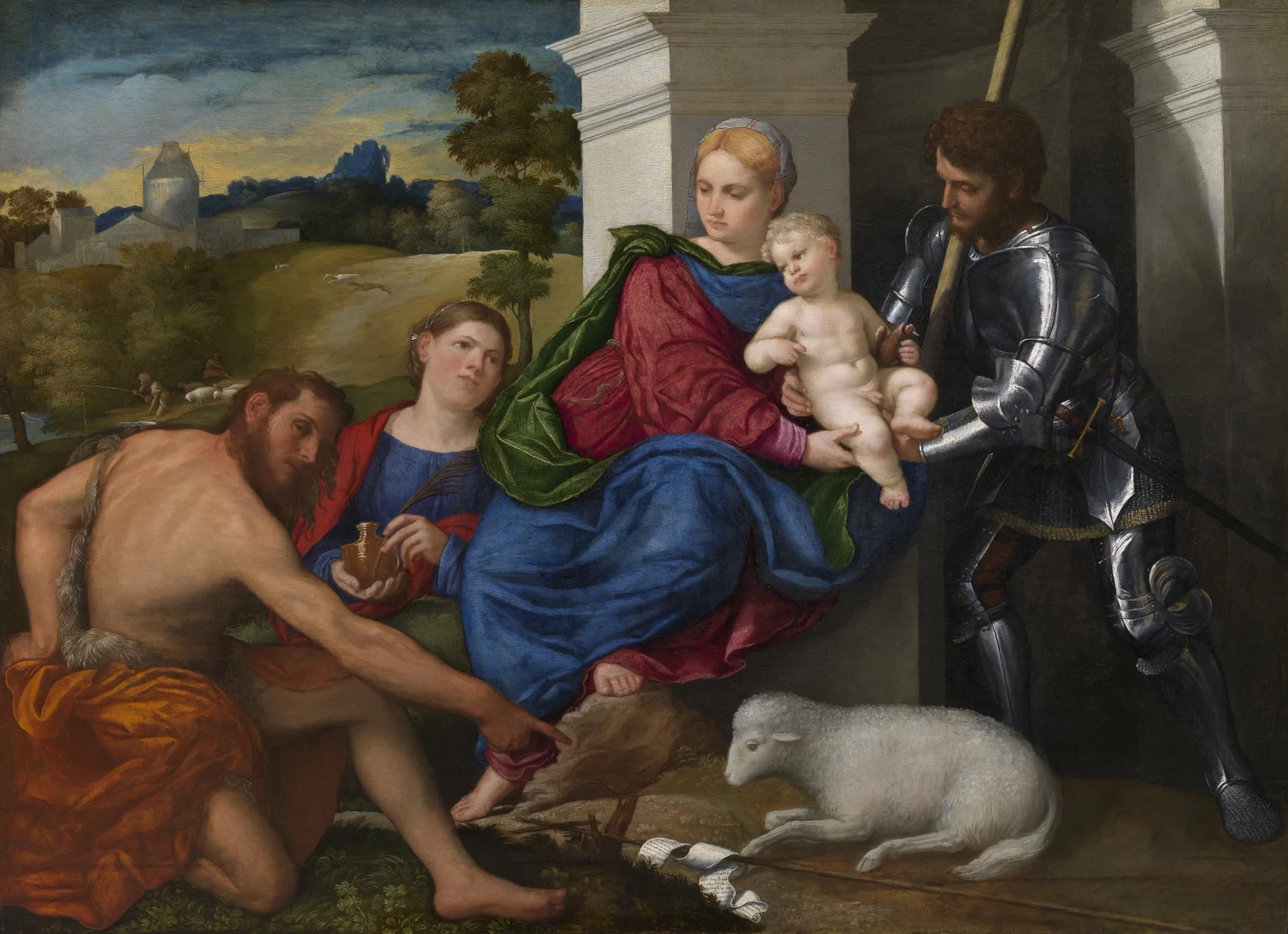 Paris Bordon 77 Madonna col Bambino e i santi Giovanni Battista, Maria Maddalena e Giorgio Kelvingrove Art Gallery and Museum, Glasgow