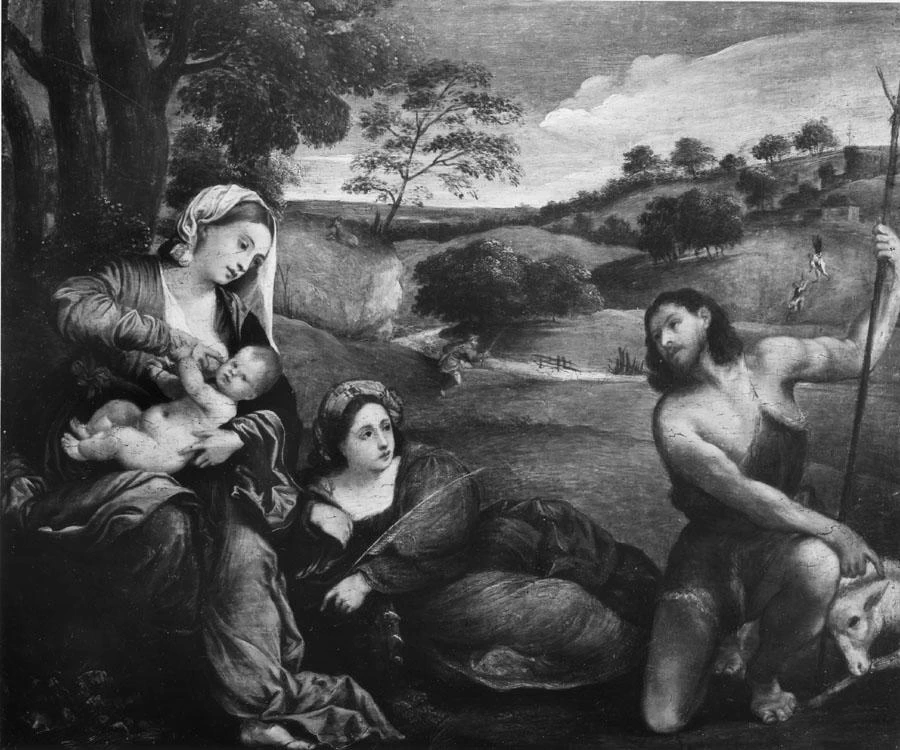 Paris Bordon 82 Madonna col Bambino, santa Caterina e Giovanni Battista Breda Di Piave, Collezione privata Zangrando Antonio