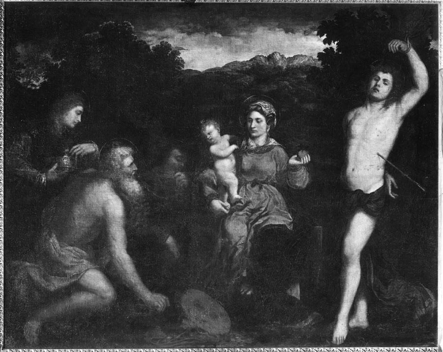Paris Bordon 89 Madonna con Bambino tra Santa Maria Maddalena, San Girolamo, San Giuseppe, San Sebastiano Galleria Colonna, Roma