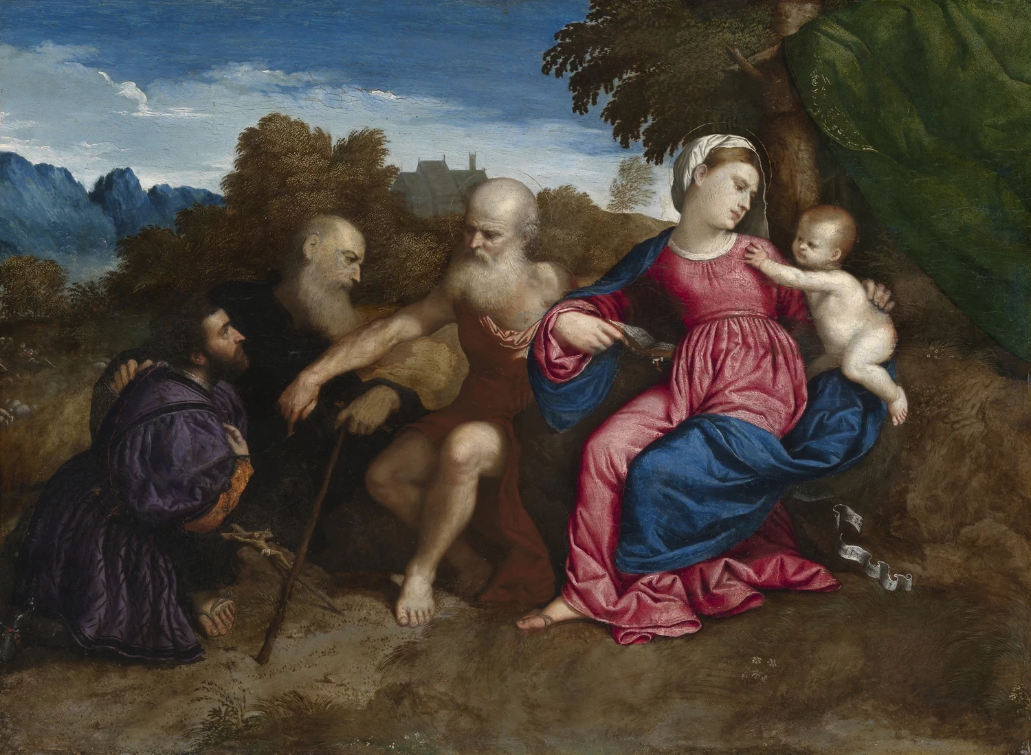 Paris Bordon 93 Madonna con Bambino, Sant'Antonio Abate, san Girolamo e un donatore Glasgow, Kelvingrove Art Gallery