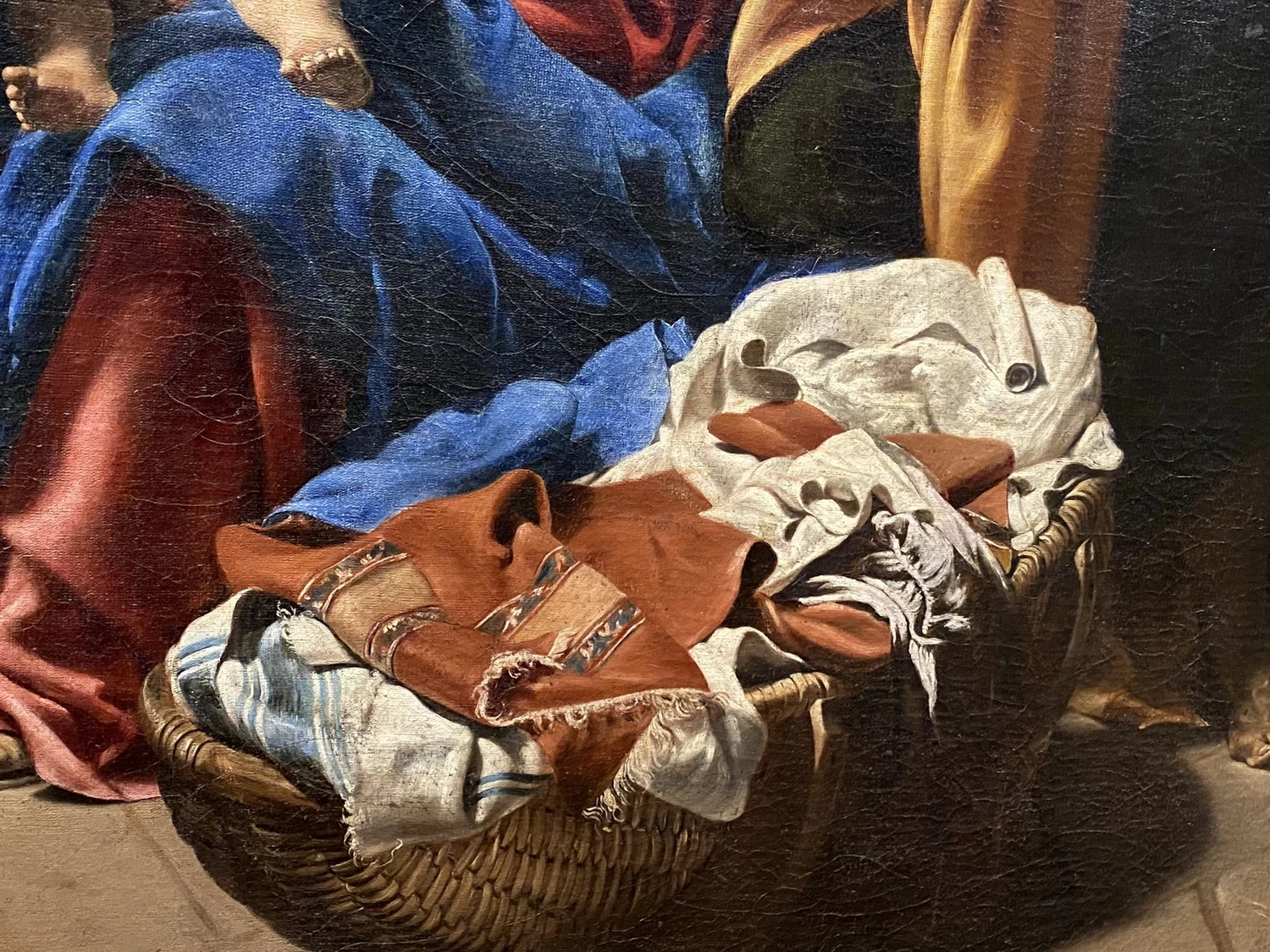 Orazio Borgianni 33 Sacra Famiglia con Santa Elisabetta, San Giovanni Battista e un angelo Galleria Nazionale d'Arte Antica, Roma dettaglio