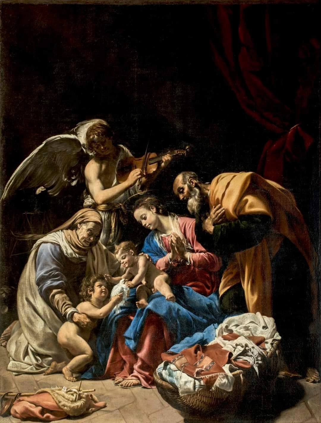 Orazio Borgianni 34 Sacra Famiglia con Santa Elisabetta, San Giovanni Battista e un angelo Galleria Nazionale d'Arte Antica, Roma