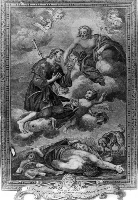 Giacinto Brandi 25 Gloria di san Rocco Roma