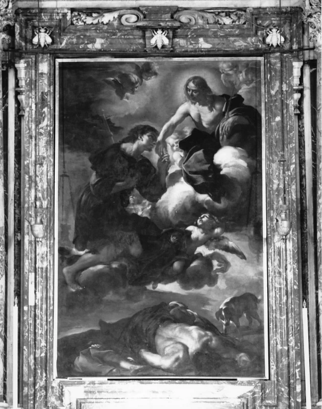 Giacinto Brandi 66 San Rocco bacia la mano al Redentore Roma