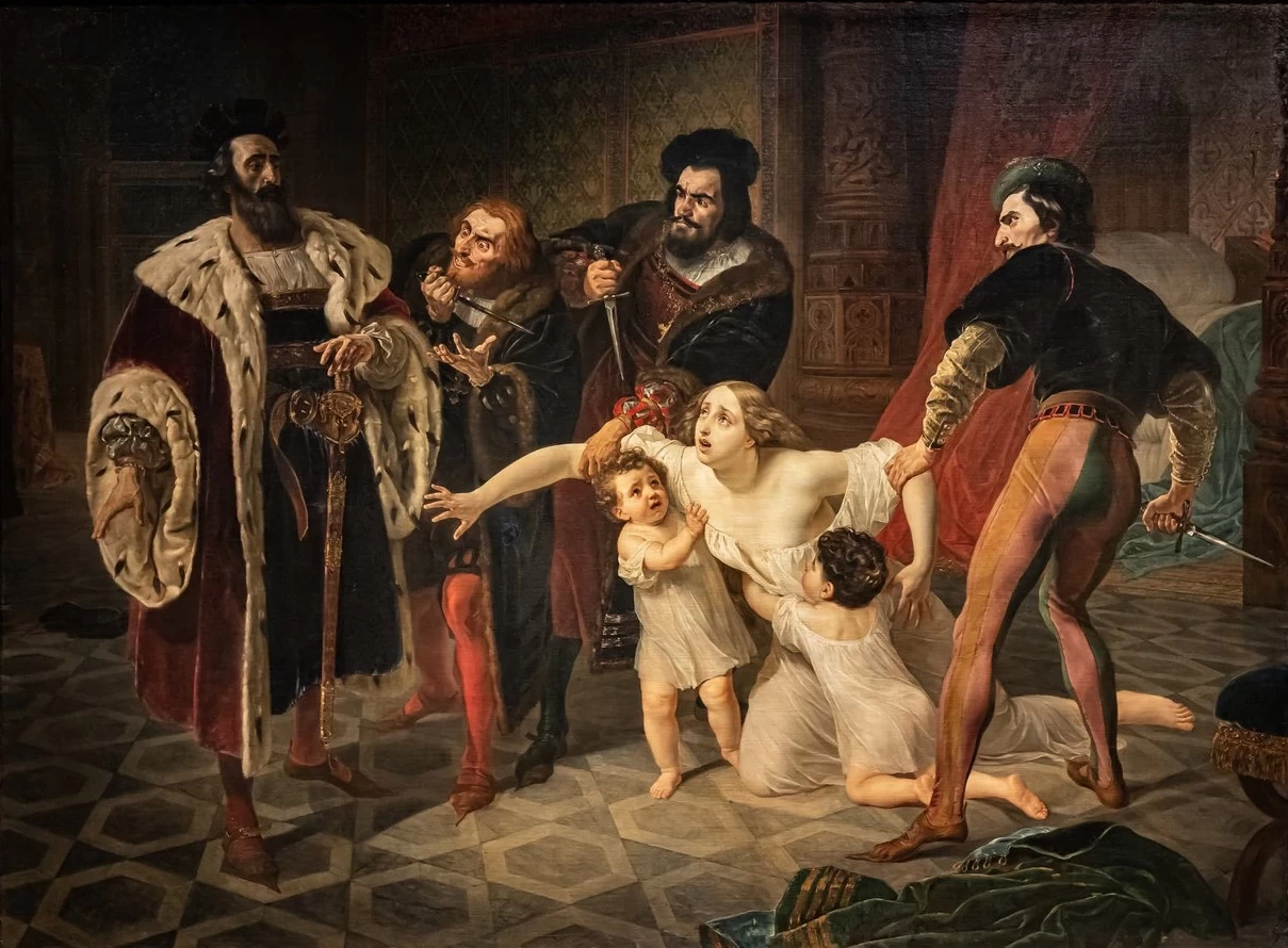 Karl Pavlovič Brjullov 31 Il sacrificio di Ines Di Castro State Russian Museum, San Pietroburgo