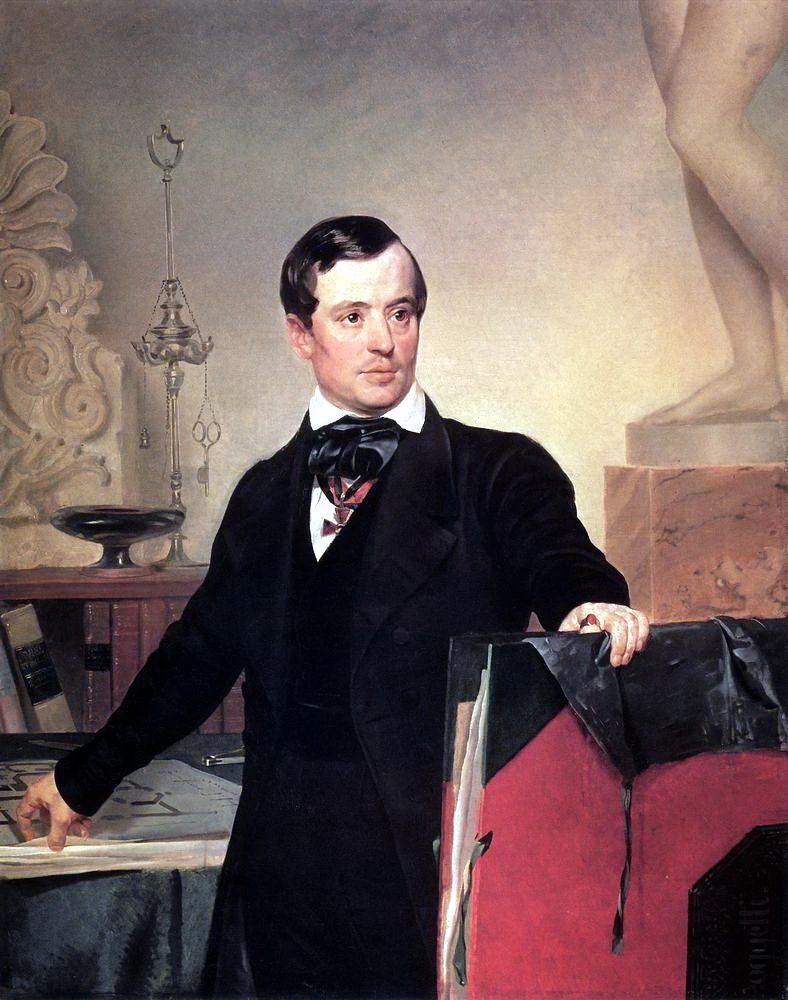 Karl Pavlovič Brjullov 97 Ritratto dell'architetto e artista Alexander Briullov State Russian Museum, San Pietroburgo