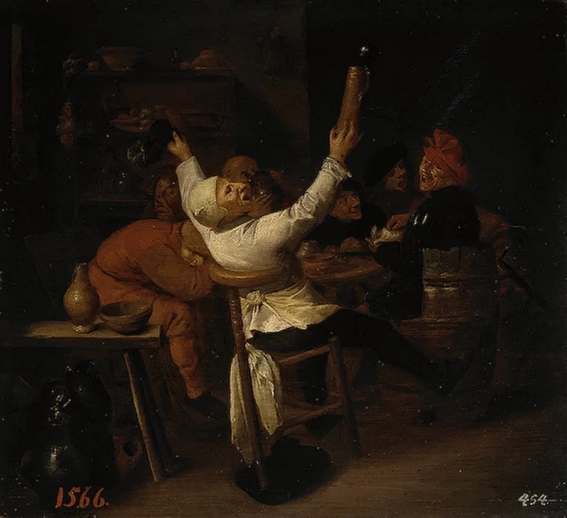 Adriaen Brouwer 10 Canto dell'oste Hermitage, San Pietroburgo