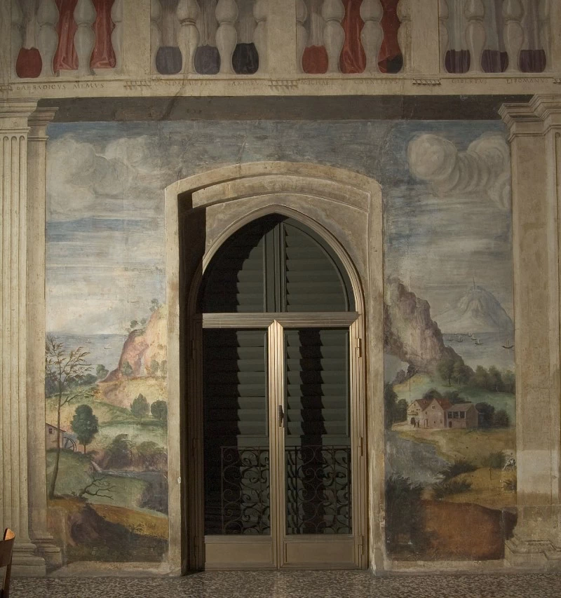 Paesaggio fluviale con mulino
