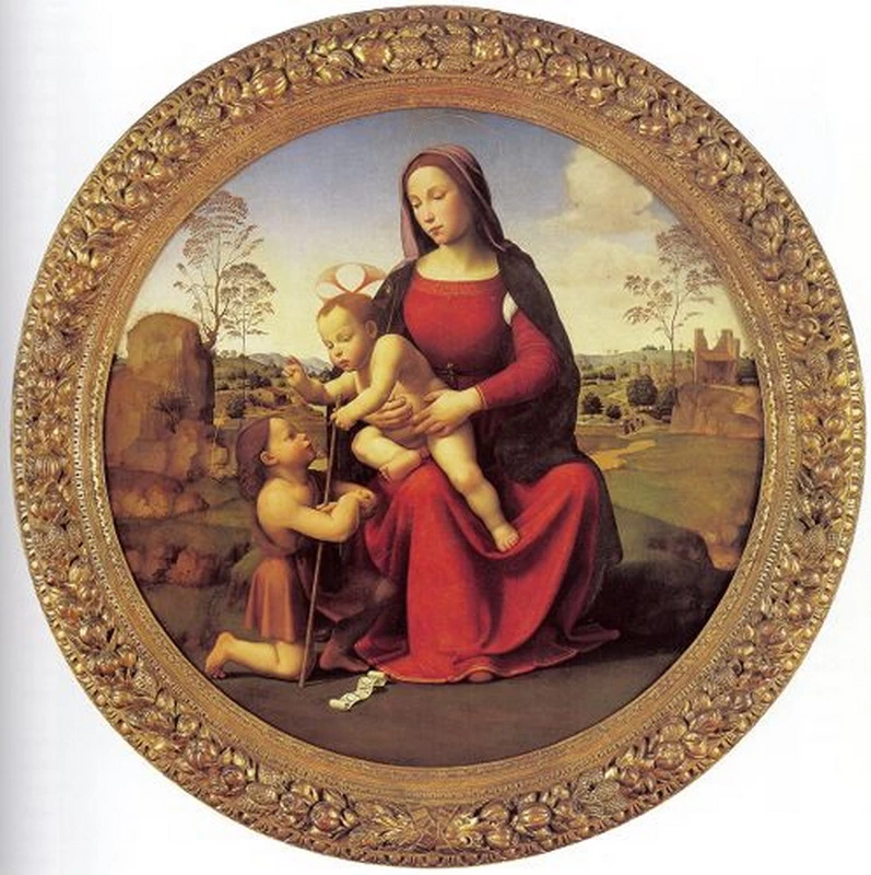 Giuliano Bugiardini 106 Maria con Bambino e Giovanni Battista in un paesaggio